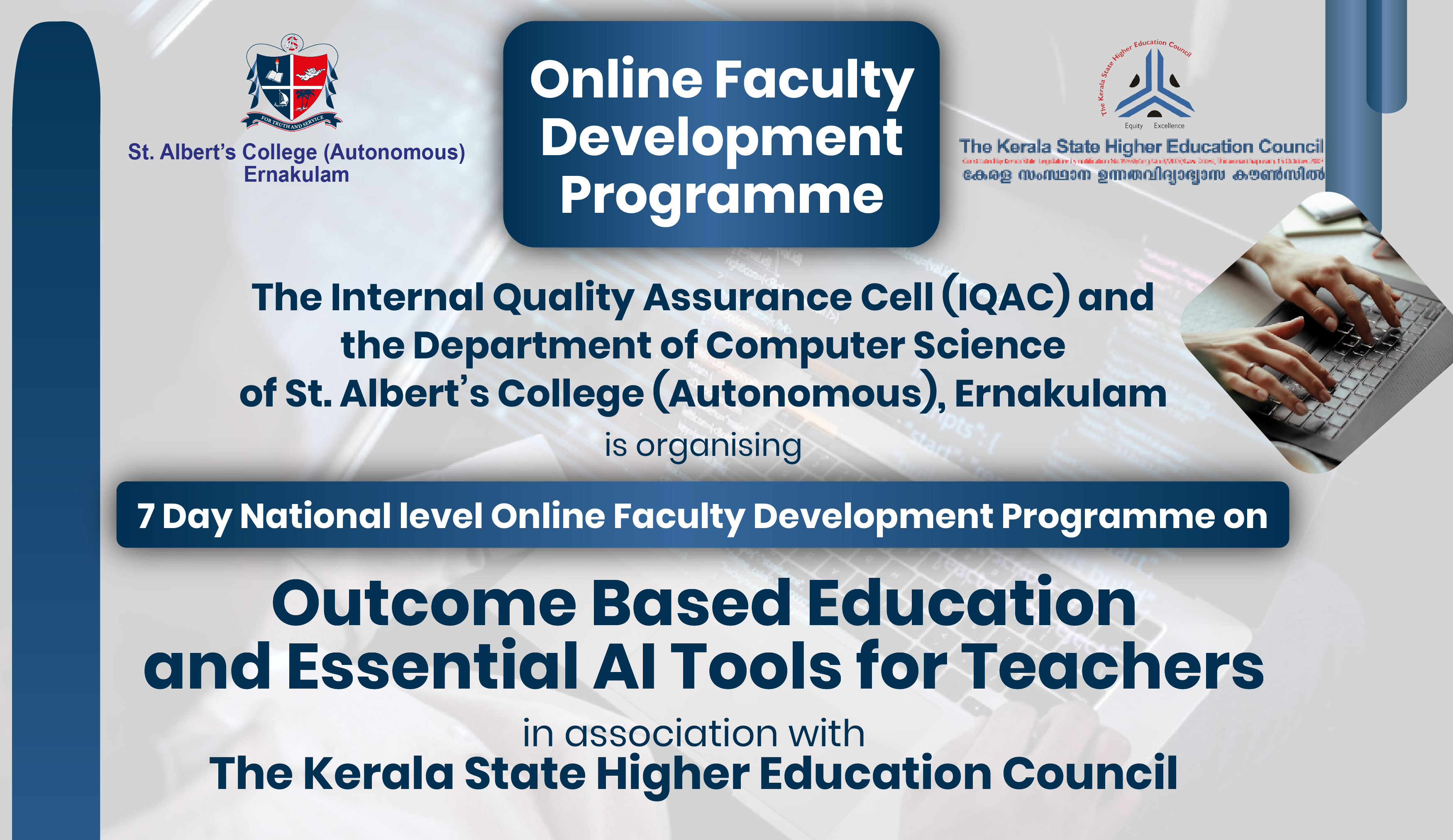 Faculty Development Program on Outcome Based Education and Essential AI Tools for Teachers (St. Albert’s College, Ernakulam) - 02 Nov 23
