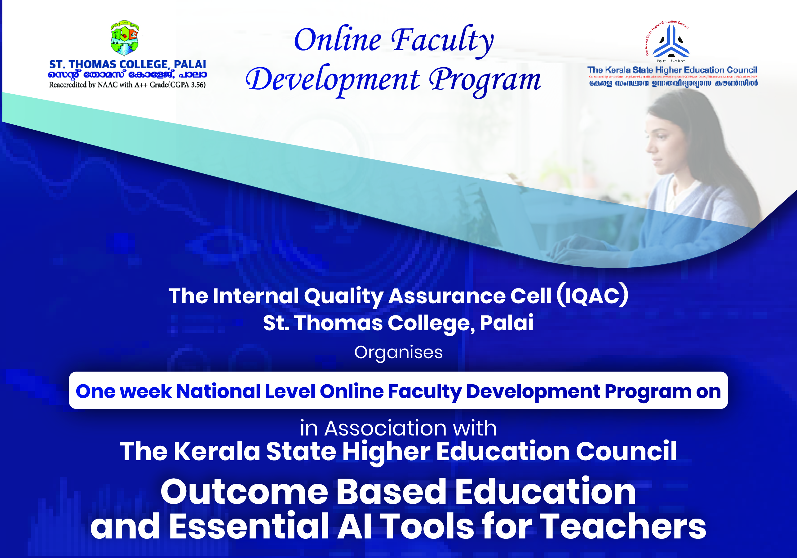 Faculty Development Program on Outcome Based Education and Essential AI Tools for Teachers (St. Thomas College, Palai & KSHEC) - 10 Jan 24