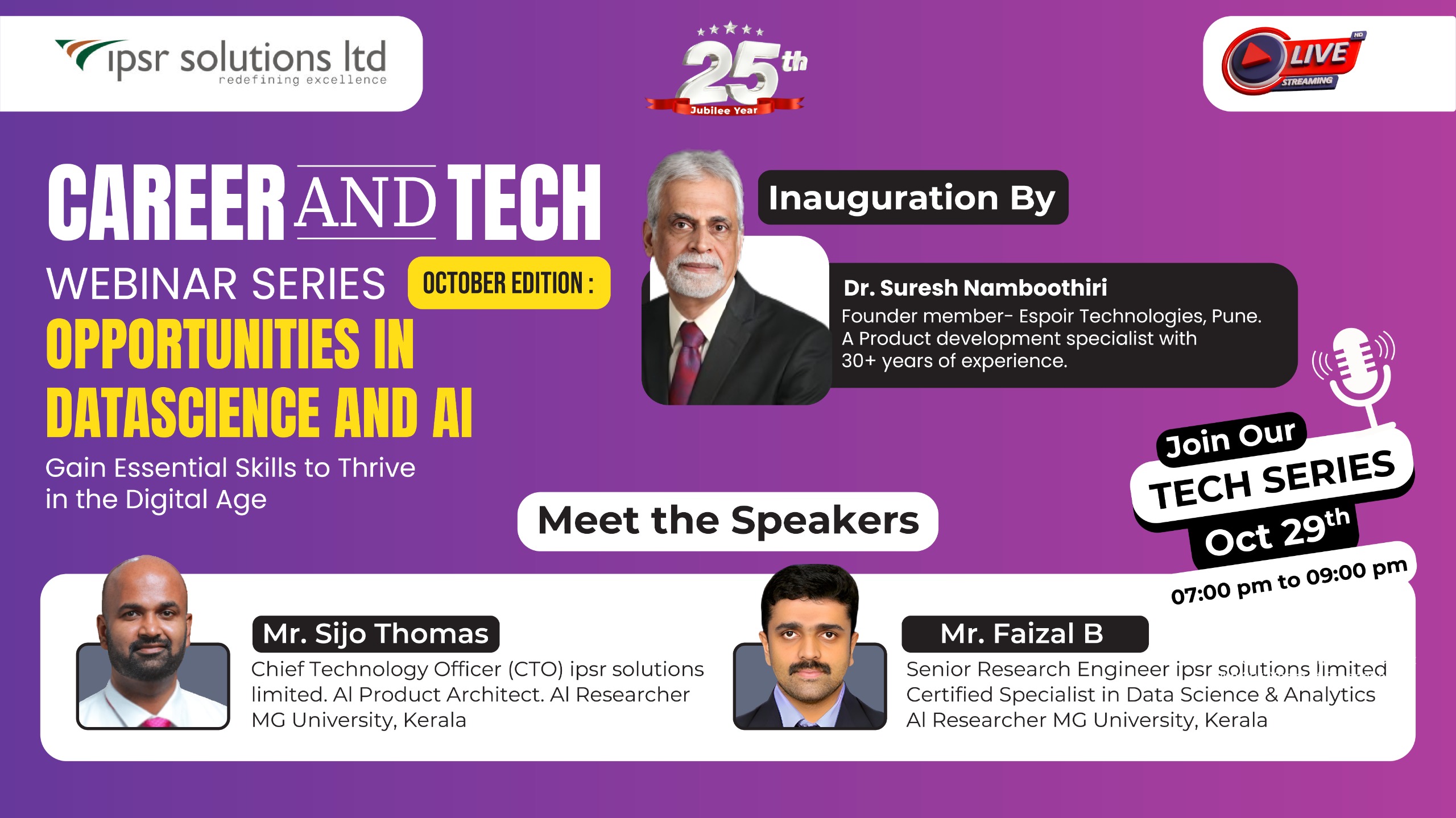 Webinar on Opportunities in Data Science & AI 