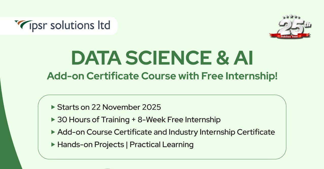 Data Science & AI Certificate Course & Internship - November 2025