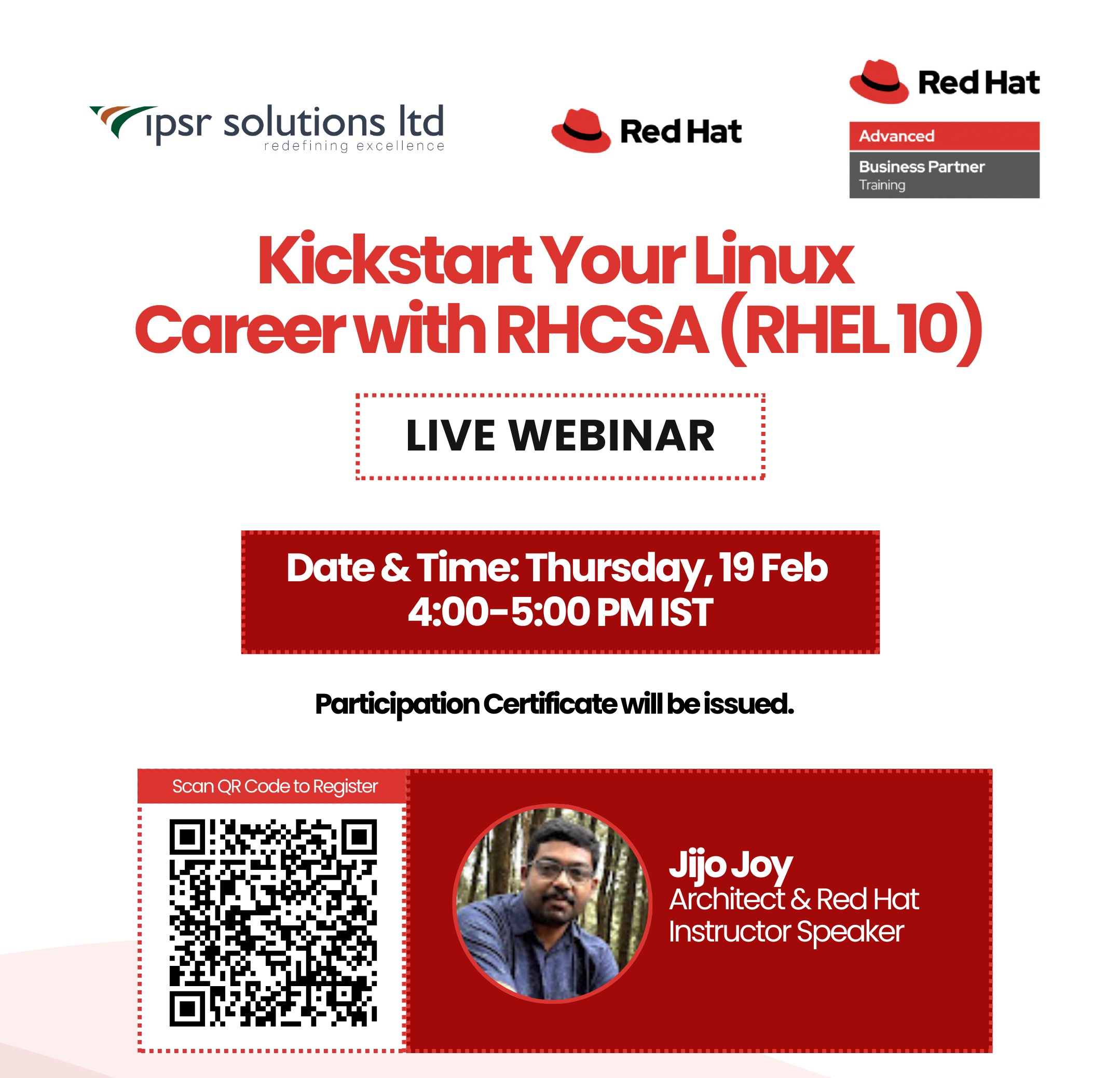 Red Hat Webinar - Kickstart Your Linux Career with RHCSA (RHEL 10)